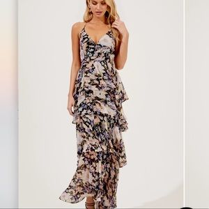 Rosana Floral Tiered Ruffle Maxi Dress from ASTR the Label